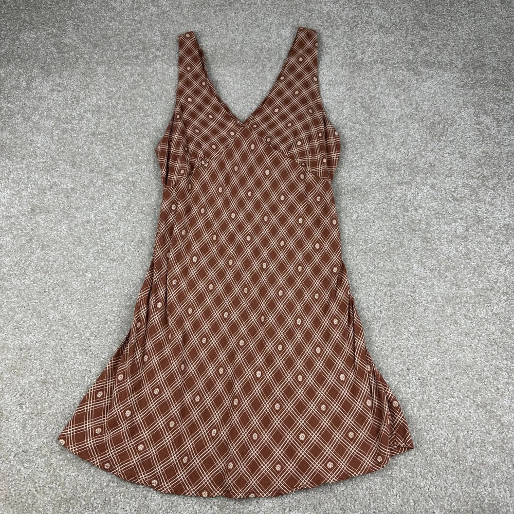 Wild Fable Terracotta Diamond Floral VNeck Mini Dress Sleeveless Small Boho